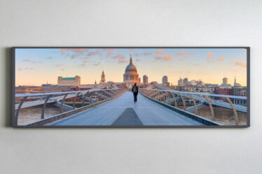 Dawn on the Millennium Bridge London