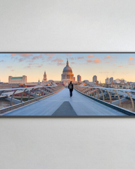 Dawn on the Millennium Bridge London